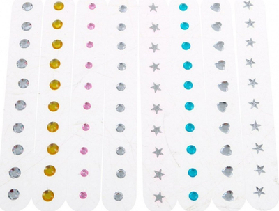 Pajisje zbukurimi flokësh Girls Creator Crystals Designer, 80 gurë dekorativë, e zezë e kuqe