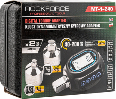 Adapter çift-rrotullimi Rockforce MT-1-240, dixhital 40-200Nm, 1/2", i zi