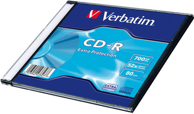 Disk CD Verbatim Extra Protection, 700MB, i bardhë