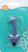 Qiri për tortë GoDan numri 1 Metallic Diamond, 7.6cm, metalik blu