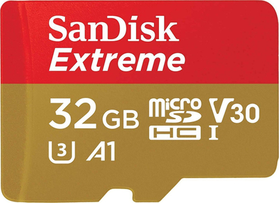 Kartë memorie SanDisk Extreme microSDXC 32GB, Class 10 UHS I U3 A2 V30