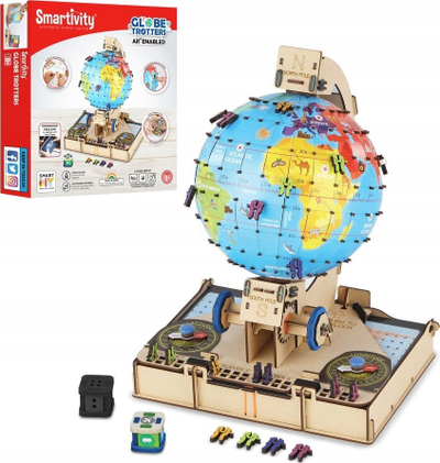 Lodër edukative Smartivity Globe Trotters, set DIY STEM, me AR, shumëngjyrëshe