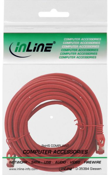 Kabllo rrjeti Intos Patchcord, S/FTP Cat.6, 7.5m, e kuqe