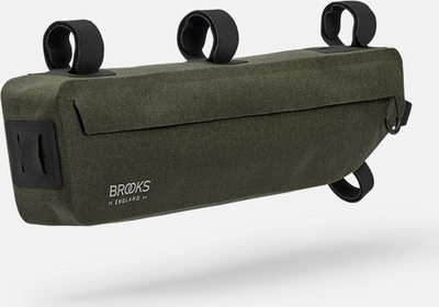 Çantë kornize biçiklete Brooks Scape Frame Bag Large, 3.5L, e papërshkueshme nga uji, jeshile Mud