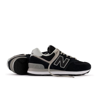 Патики New Balance WL574EVB, женски, антилоп кожа, сиви