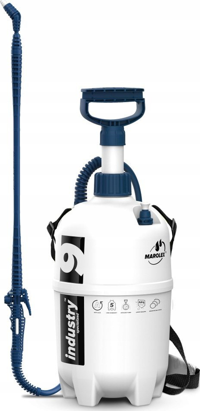 Spërkatës industrial Marolex Industry Alka Line 9 S117.233, 9L, për preparate alkaline, gri