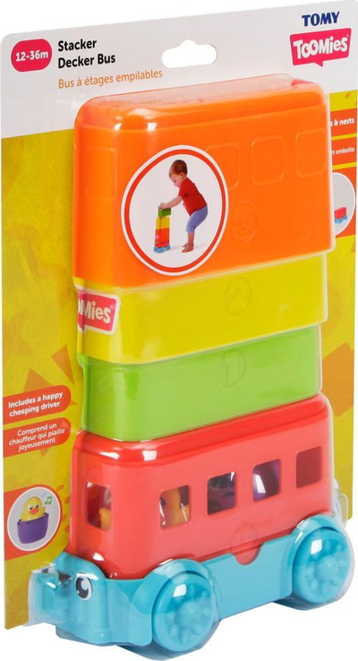Lodër edukative Tomy Toomies Pyramid Bus, autobus piramidë, për kalamaj 12m+
