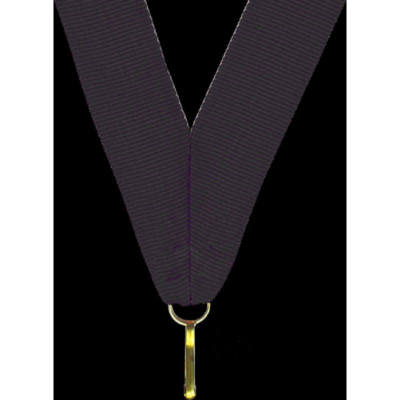 Shirit medalje Tryumf Ribbon 11mm, me kapëse metal, i zi