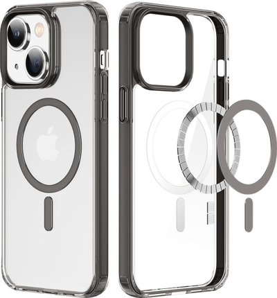 Mbrojtëse telefoni Dux Ducis Clin2 për iPhone 14, transparente, me MagSafe, me kornizë gri