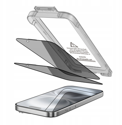 Xham mbrojtës Hofi Tech-Protect Quick Set Spy+ për iPhone 15 16, 2 copë, privaci