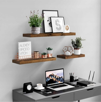 Raf muri Oskar LWS26BX, 60cm, MDF me skelet hekuri, kafe rustike