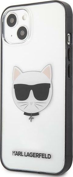 Mbrojtëse telefoni Karl Lagerfeld Choupette, transparente, për iPhone 13 Mini, e bardhë