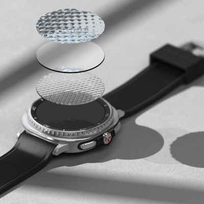 Xham mbrojtës Ringke Tempered Glass Pro për Samsung Galaxy Watch 8 46mm, set me 2 copë, transparent
