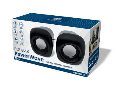 Компјутерски звучници Squeak Powerwave SQ1003, стерео, AUX USB, црни