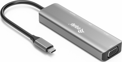 Adaptues USB C Equip 134404, HDMI DisplayPort VGA USB, i bardhë