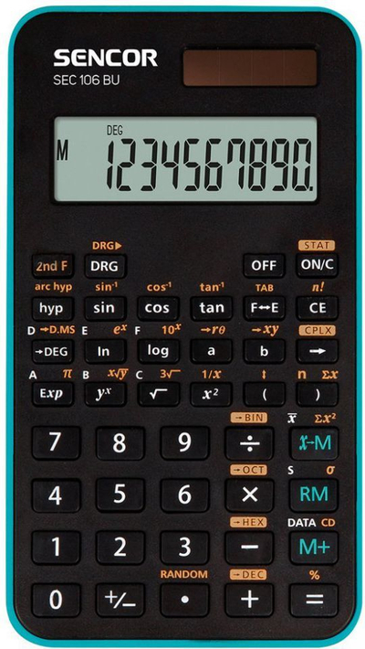 Kalkulator Casio SEC 106 BU, i zi