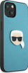 Maskë mbrojtëse Karl Lagerfeld KLHCP13SPKMB, për iPhone 13 mini 5.4", lëkurë eco, blu
