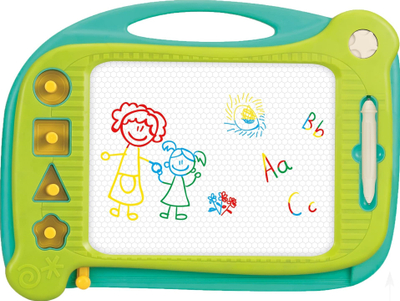 Tabelë magnetike Woopie Painting Art, me laps dhe 4 vula, shumëngjyrëshe