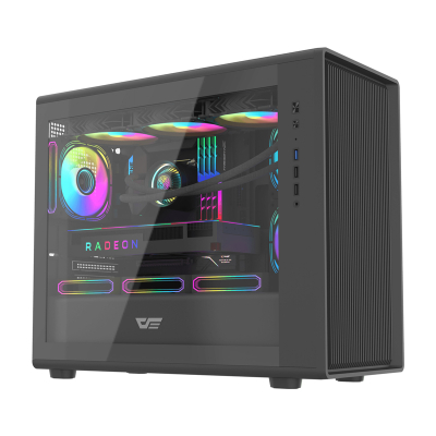 Kuti kompjuteri Darkflash DB460M (e zezë)