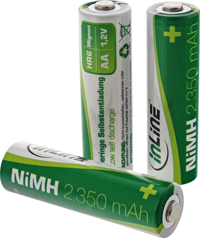 Bateri të rikarikueshme InLine AA HR6, NiMH 1.2V, 2350mAh, paketim 4 copë