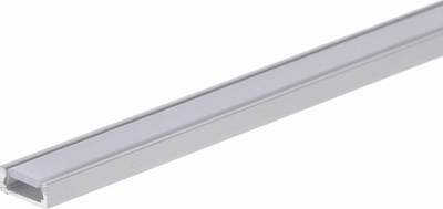 Profil LED Ka-com Micro, 1m, kapak transparent, argjendt