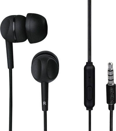 Kufje in-ear Thomson EAR3005BK, me mikrofon, me kabllo 1.2m, të zeza
