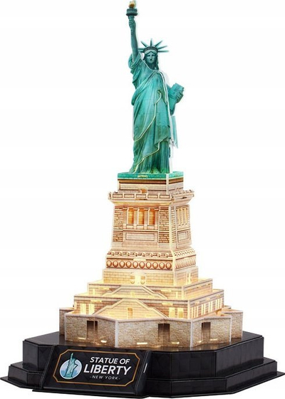 Puzzle 3D CubicFun Statue of Liberty, me drita LED, version nate