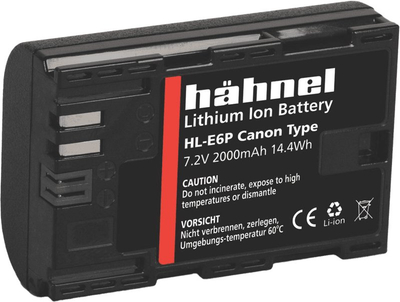 Батерија за фотоапарат Ханел HL-E6P, замена за Канон LP-E6 E6n E6nh E6P