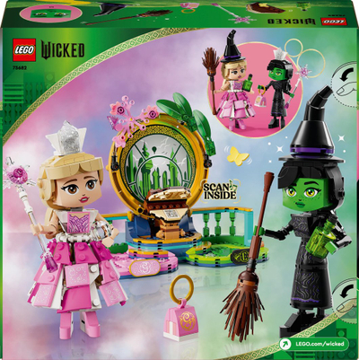 Set figurina ndërtuese Elphaba dhe Glinda, lodra koleksionare, shumëngjyrëshe