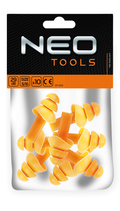 Чепчиња за уши Neo 97-555, за еднократна употреба, 29 dB, портокалови