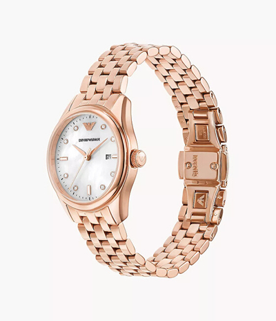 Emporio Armani Antonia Three-Hand Date часовник, Rose Gold