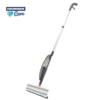 Mop me spërkatës Heinner Care Mega Clean, rezervuar 520 ml, kokë mikrofibër, gri portokalli