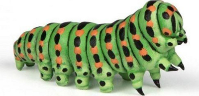 Figurë lodër PAPO Caterpillar, larvë insekti, plastike, e gjelbër