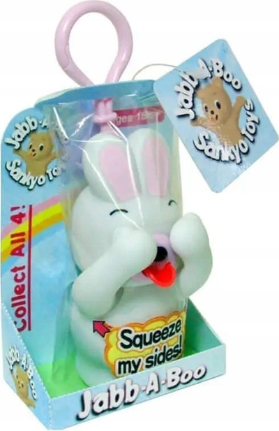 Lodër antistres Jabbaboo Bunny, fidget shtrydhëse, lepurush i bardhë