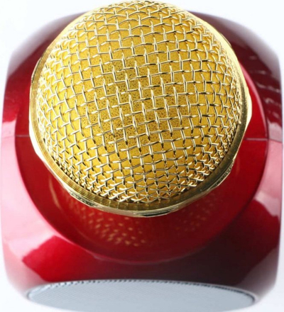 Mikrofon karaoke Goodbuy LED 360, 5W, Bluetooth, i kuq