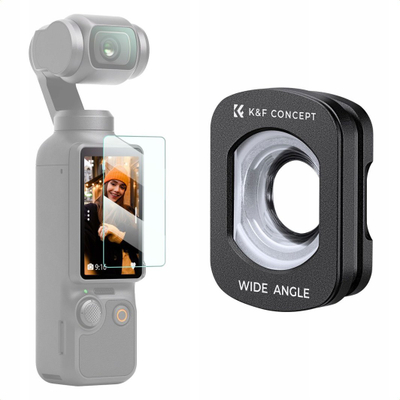 Lensë këndgjere K&F Concept KF01.2612, 112°, për DJI Osmo Pocket 3/4, e zezë