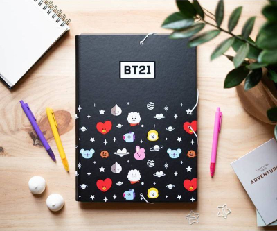 Dosje Line Friends BT21, 34 x 25.5, e zezë