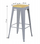 Karrige bar Nuforma Loft, 77cm, metal dru, argjendi