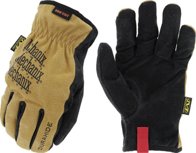 Doreza pune Mechanix Wear DuraHide Driver E6 360, lëkurë, kundra prerjeve, zi-kafe