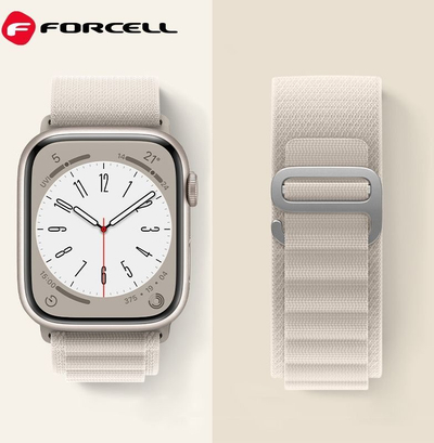 Rrip ore FORCELL F-Design FA13 për Apple Watch 38/40/41 mm, poliestër, star e çelët