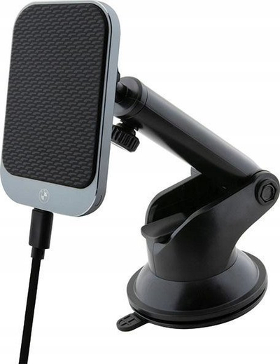 Mbajtës telefoni BMW MagSafe Signature Edition, karikues induktiv 15W, për xham ose grilë ajri, i zi