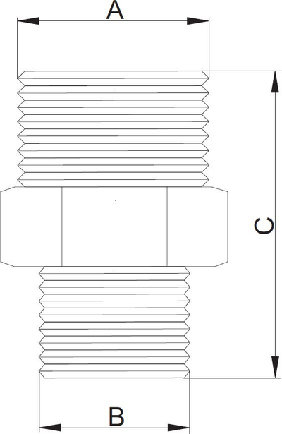 Nipël reduktues i galvanizuar 5/4"x3/4", çelik, ngjyrë argjendtë