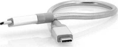 Kabllo Verbatim USB C në USB C, USB 3.0, çelik inox, argjendtë