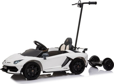 Makina elektrike për fëmijë Lamborghini Aventador SX2018, 12V, me platformë shtytëse, e bardhë