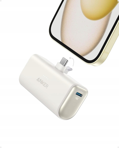 Powerbank Anker Nano, 5000mAh, 22.5W USB-C, i bardhë