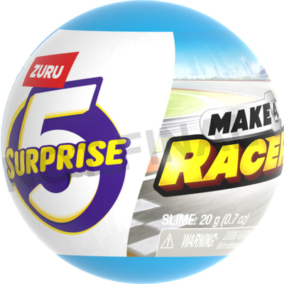 Lodër ndërtimi ZURU 5 Surprise Make A Racer, set me 2 kapsula, me slime, shumëngjyrëshe