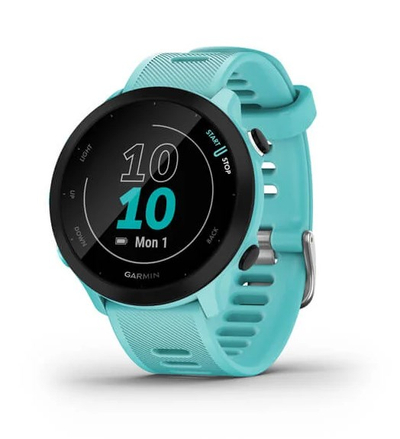 Ora sportive Garmin Forerunner 55, GPS, monitorim rrahjes së zemrës, jeshile turkeze