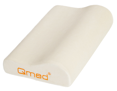 Mbulesë jastëku ortopedik Qmed Standard Cover M, material i butë, mbyllje me zinxhir, e bardhë