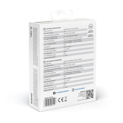 Kufje Savio TWS-12, Bluetooth 5.3, ANC, të zeza