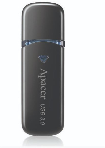USB Apacer AH355, 64GB, 3.0, e zezë